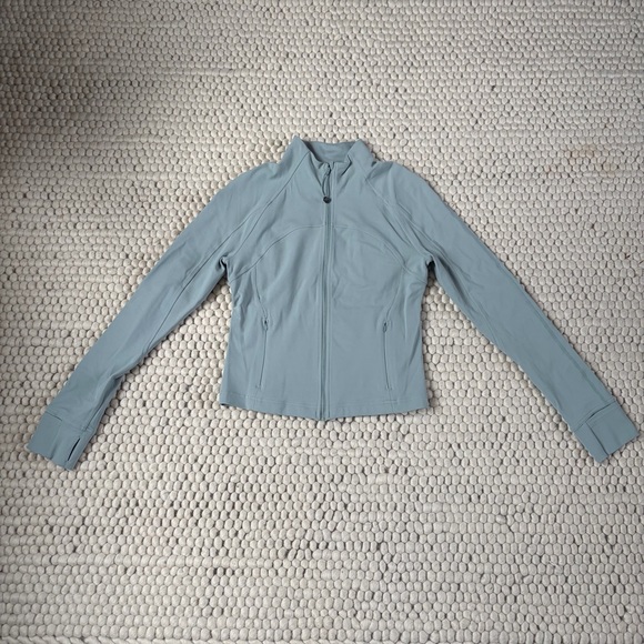 lululemon athletica Jackets & Blazers - lululemon Nulu Cropped Define Jacket Silver Blue 10